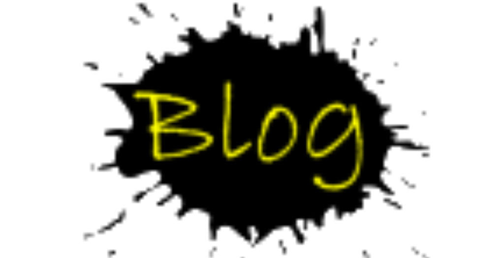 Yellow "Blog" text on black background.