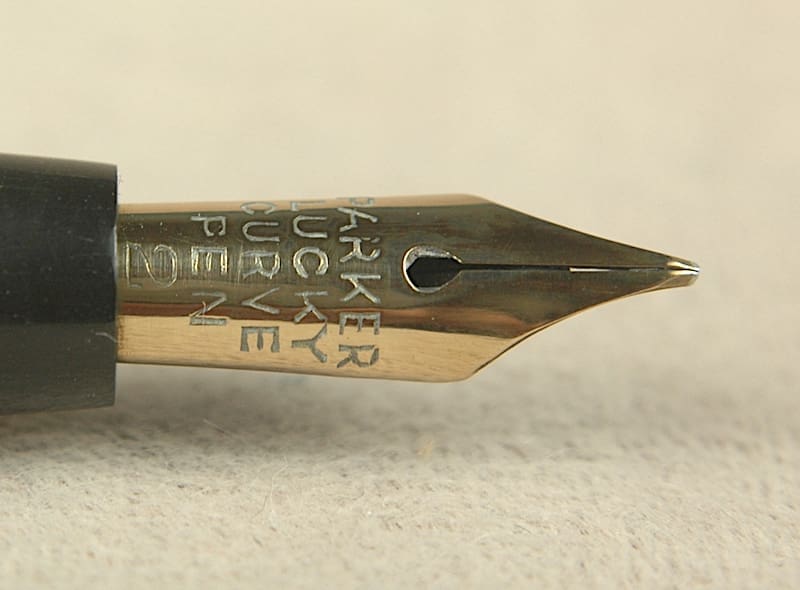 Close-up of a fountain pen nib.