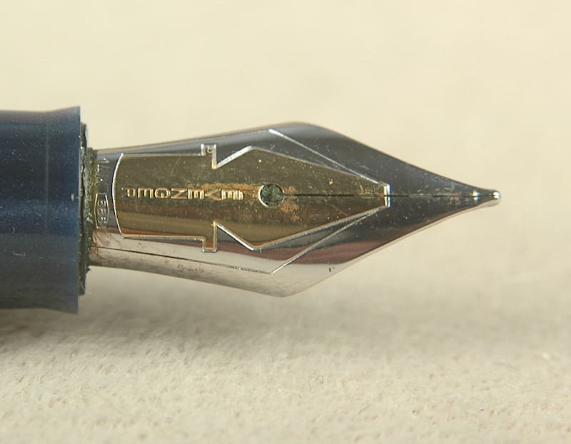 Close-up of a fountain pen nib.