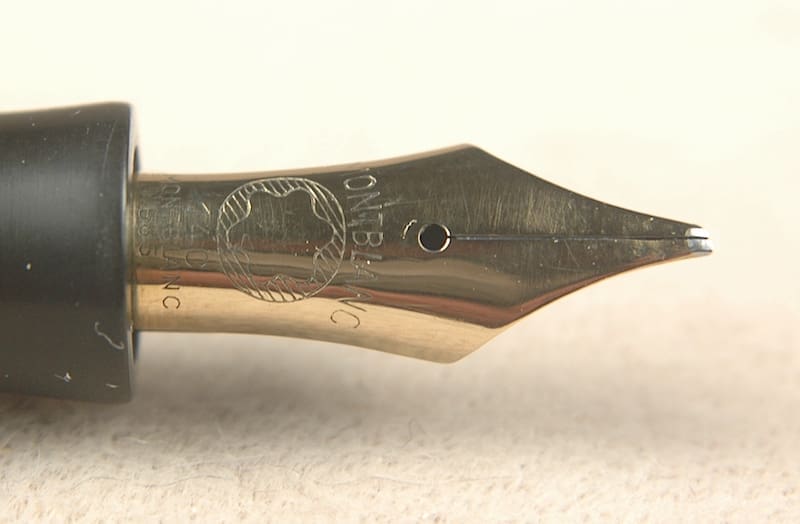 Close-up of a fountain pen nib.