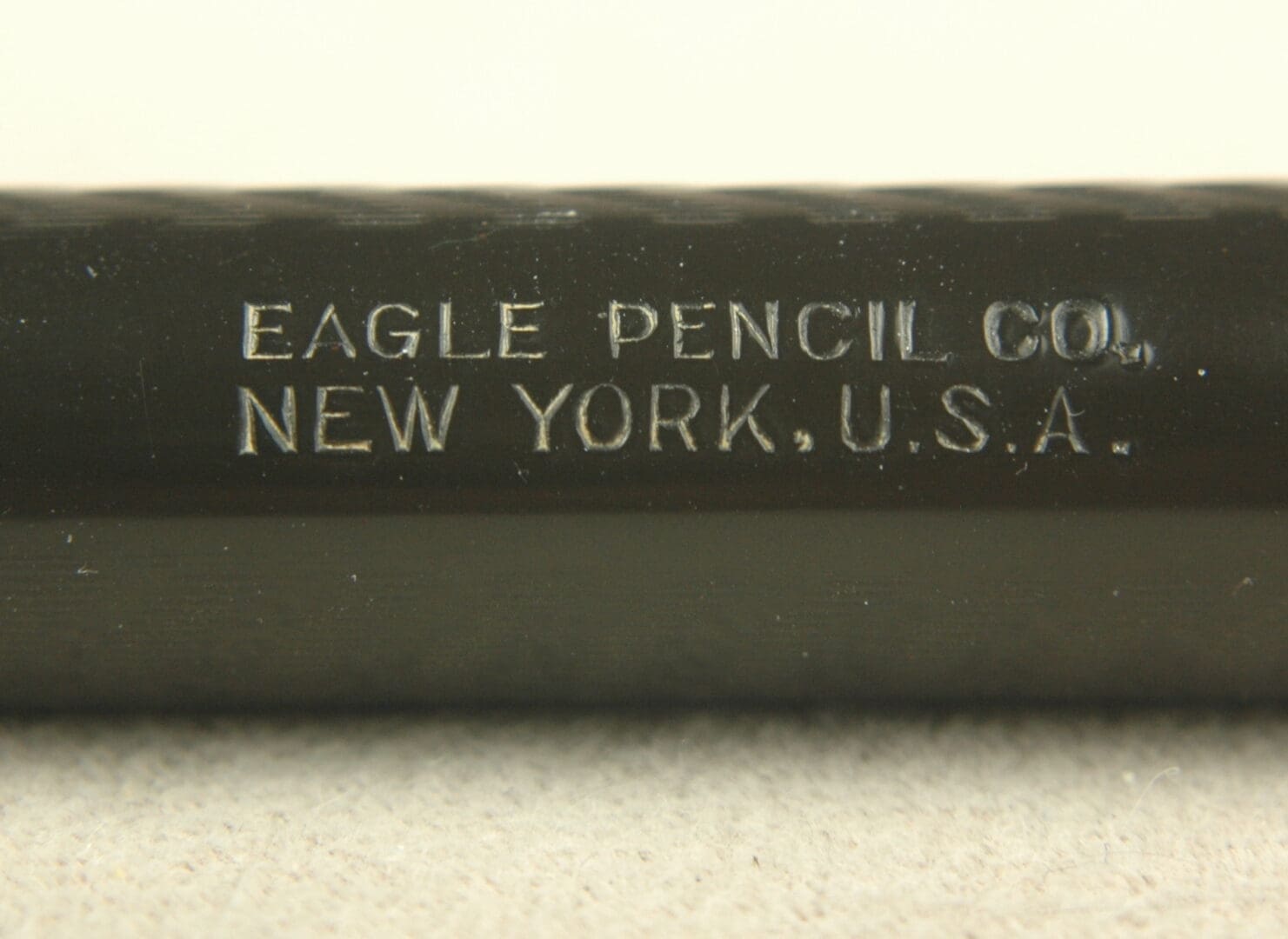 Close-up of an Eagle Pencil Co. pencil from New York, USA.